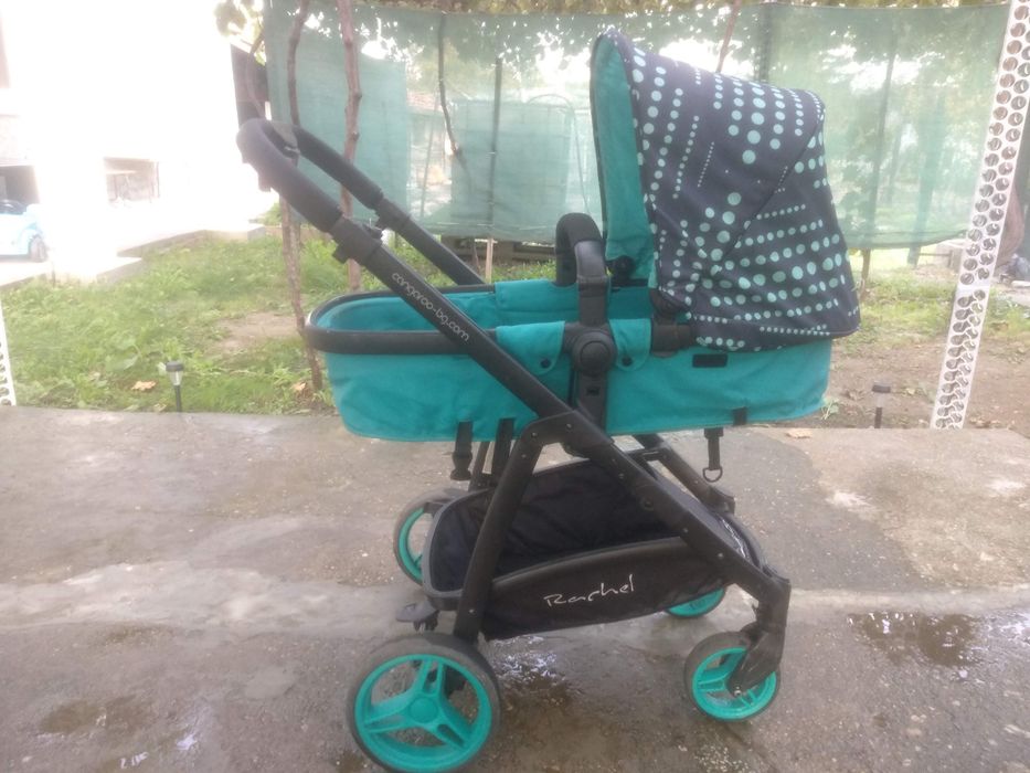Детска комбинирана количка 2в1 Cangaroo - Rachel, тюркоаз