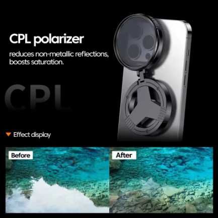52MM Магнитен CPL Филтър за Телефон / Magsafe Camera Lens Polarizer