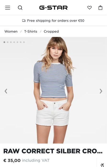 G-star Raw Crop top XS дамски кроп топ