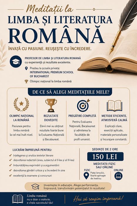Meditații la limba și literatura română