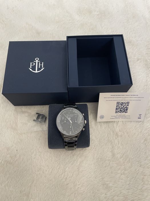Ceas Paul Hewitt Chrono Solar Gun Metal Black (PH-W-0297) - Nou la cutie