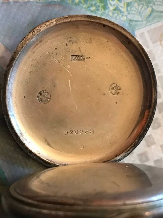 Старинные, карманные часы IWC в серебряном корпусе