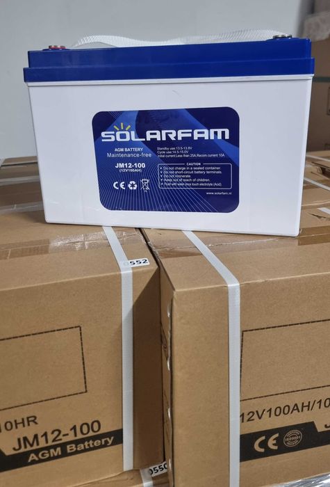 Тягов AGM акумулатор 100ач 12v  висок клас батерия за солар системи