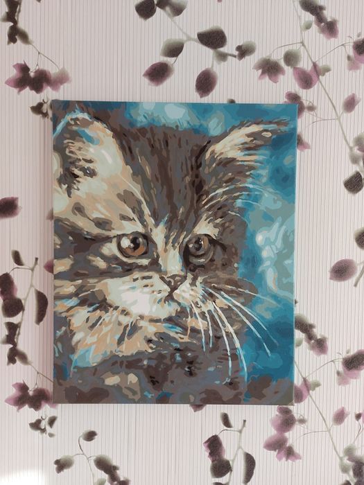 Картина "Котёнок" . Живопись акрилом на холсте.