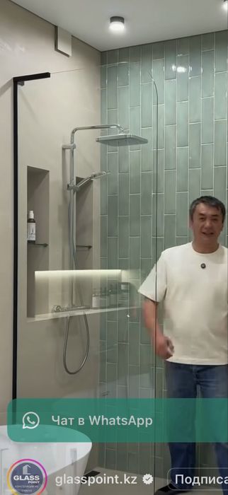 Закаленное  стекло для душевой