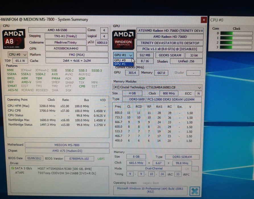 Unitate AMD A8-5500,HD 7670,8GB