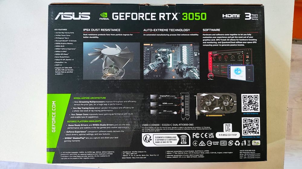 asus geforce rtx 3050 gddr6 6gb