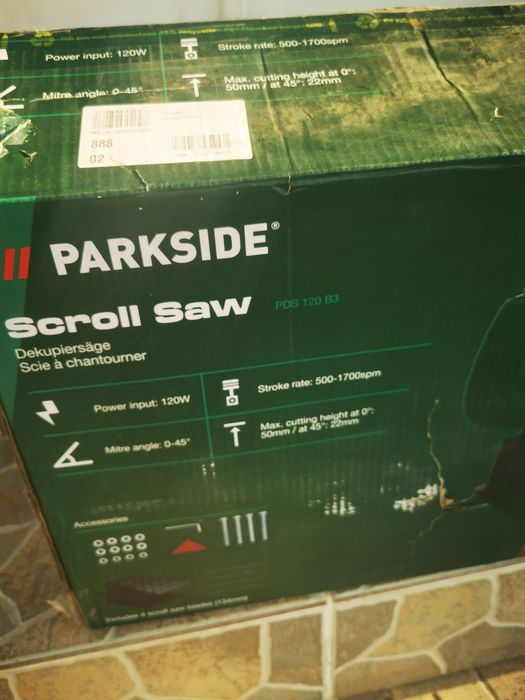 Ferastrau electric traforaj ParkSide PDS 120 B3, 120 W, 500-1700 min, 630x295x370mm, greutate 13,2 kg