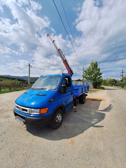 Vând iveco daily basculabil cu macara 35c13