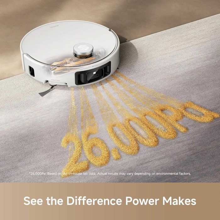 Робот Прахосмукачка + Станция MOVA Z60 Ultra Roller 26 000 Pa, HydroForce Wash, Самоизпразване, FlexScope радар, MaxiReach, All-in-One станция!