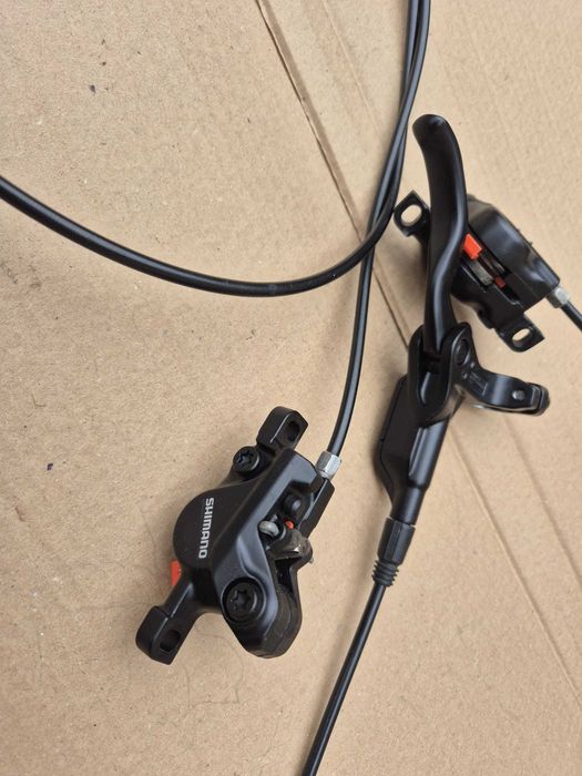 Set frane hidraulice Shimano BL-M395, fata-spate, placute noi