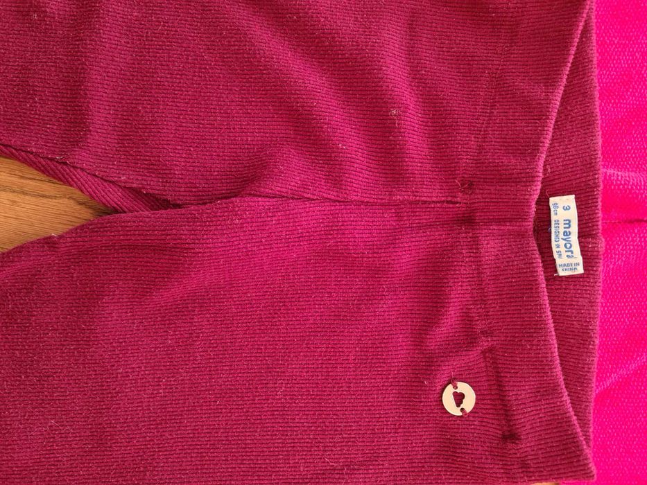 Set cardigan, colanti reiat moale, bumbac, rosu, 98 cm Okaidi Mayoral