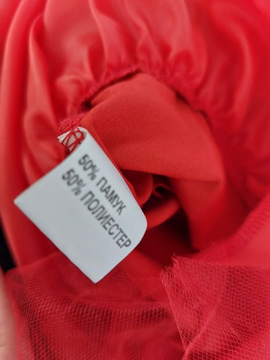 Детска червена рокля 6 - 7г.