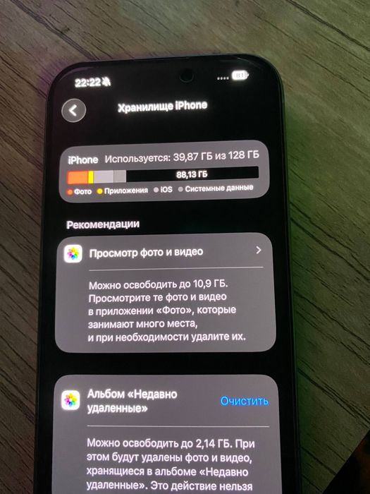 15 pro xotira 128 gb