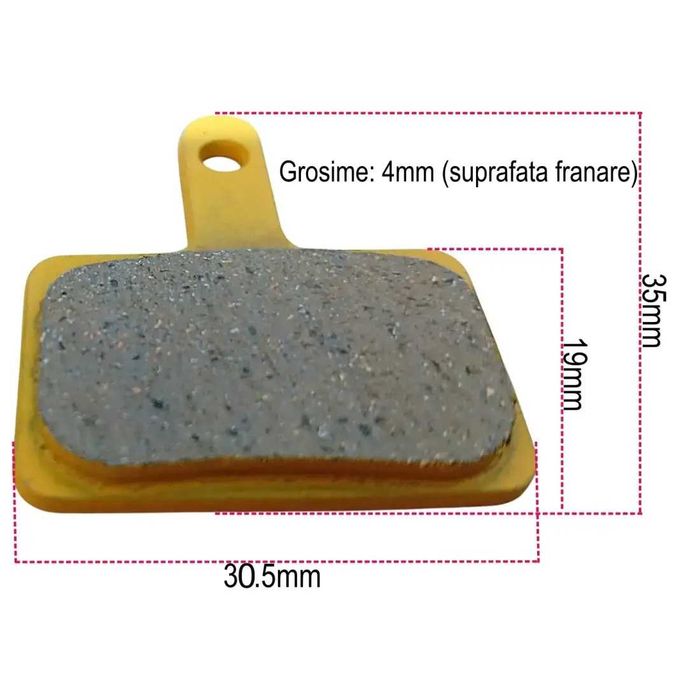 Placute Frana Semi-Organice (Resin) - Compatibil Shimano, Tektro, TRP, B01S Style