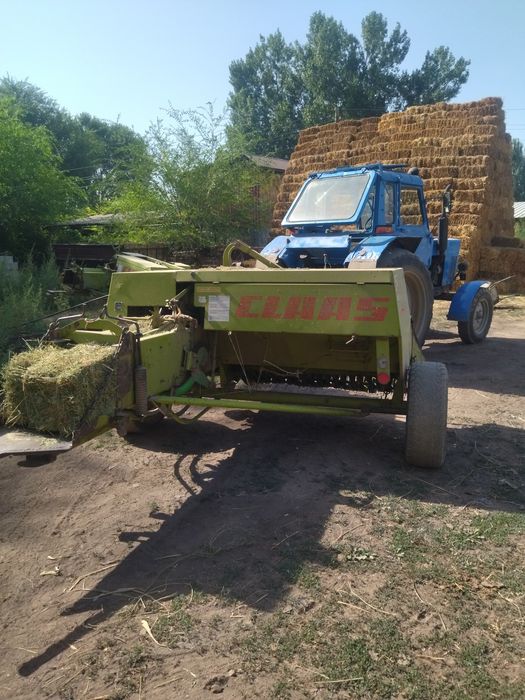 Продам МТЗ-80 вместе агрегатом : плуг, борона, пресс подборщик Claas