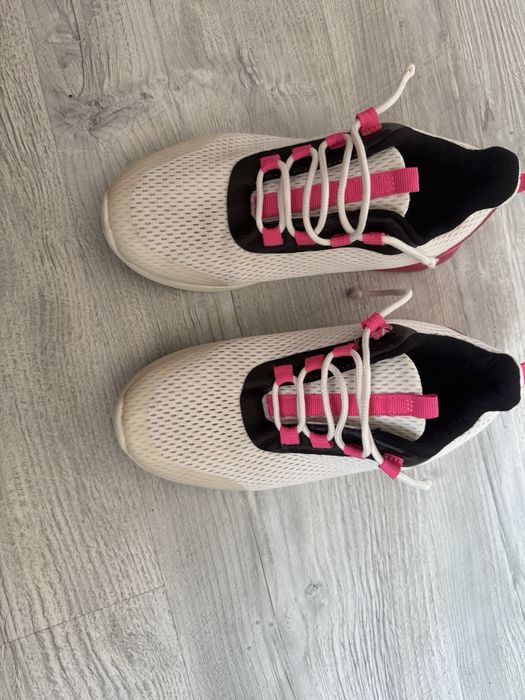 Pantofi sport damă alb cu roz, mărimea 36