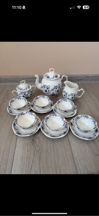 Set Ceainic Vintage Portelan Fin