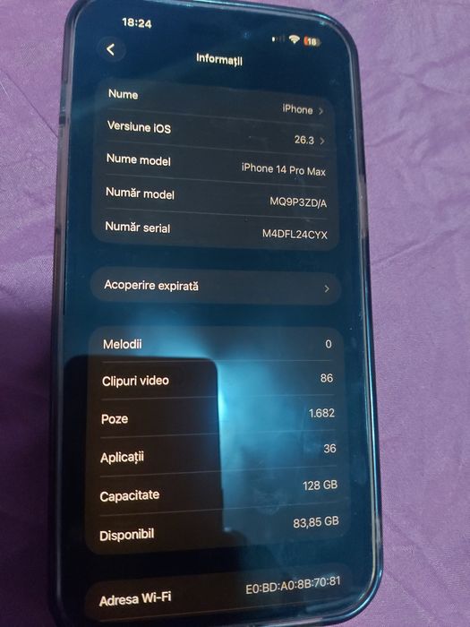 Iphone 14 pro max . 100% baterie