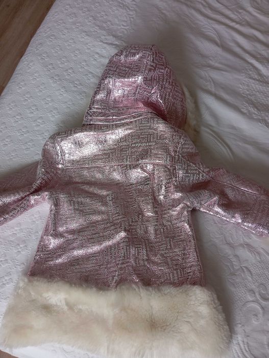 Детско палто естествена кожа