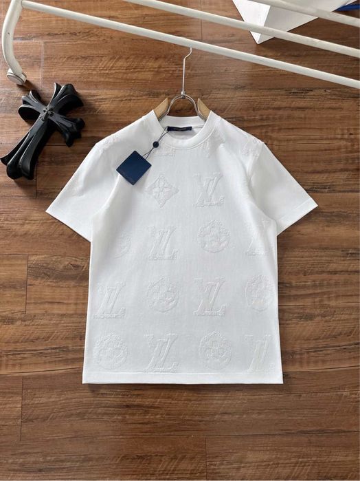 Tricou Louis Vuitton White Velvet  Logo !