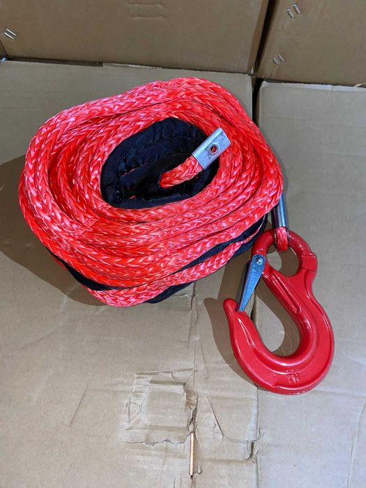 Sufa sintetica troliu auto cu carlig 28mx 10mm