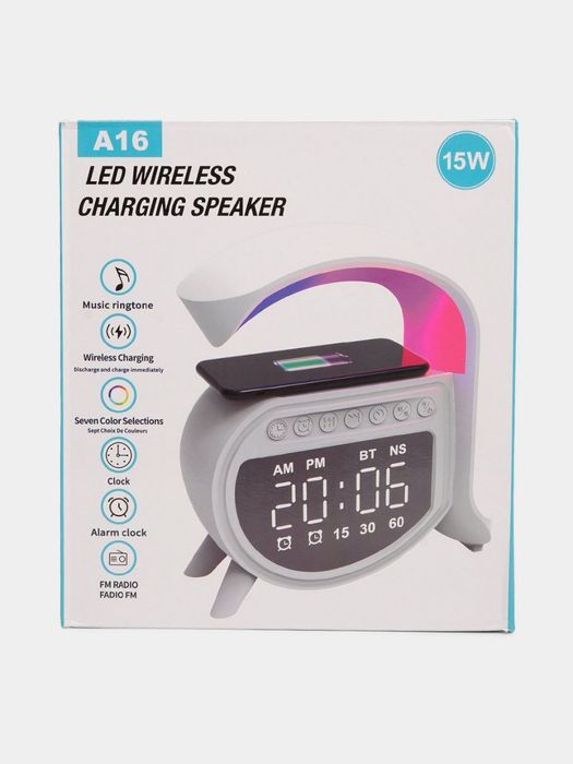 Ko‘p funksiyali raqamli budilnik, LED chiroq va musiqali kolonka