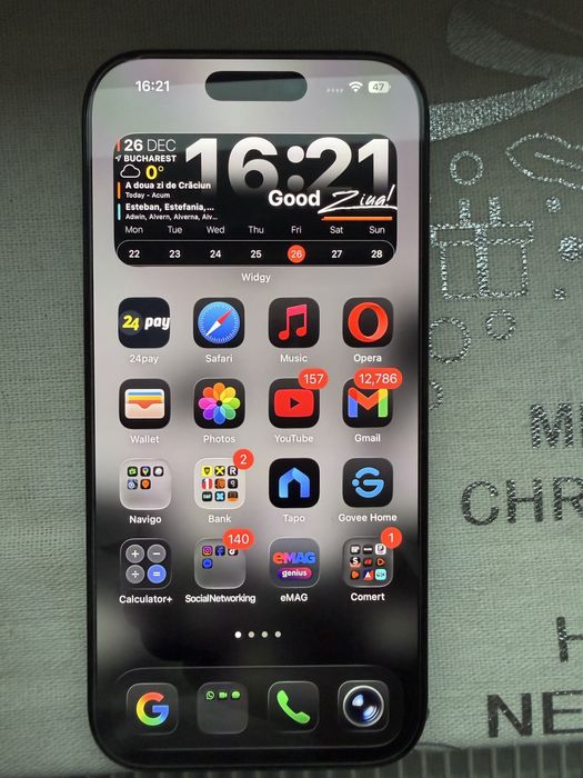 Iphone 16 pro 256gb 99% baterie impecabil in garantie