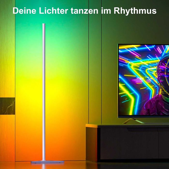 Lampă de podea led rgb miwatt – control app & telecomandă