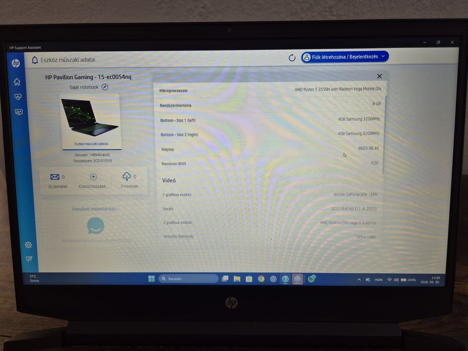 HP Pavilion Gaming 15 (Ryzen 5 / GTX 1650 / 8GB RAM / FHD)