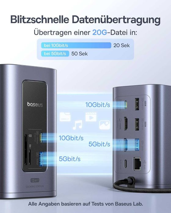 Докинг станция Baseus USB-C Nomos Air 12 в 1