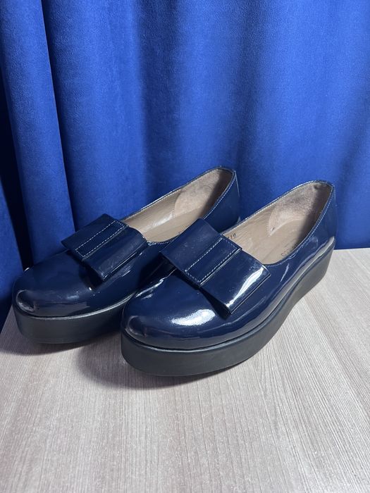 Лоферы темно синие