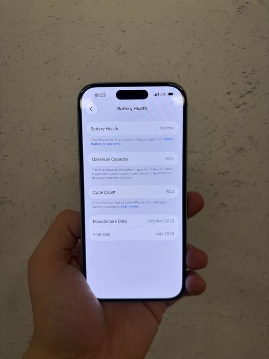 IPhone 15 Verde Green 128 GB Neverlocked 93% baterie