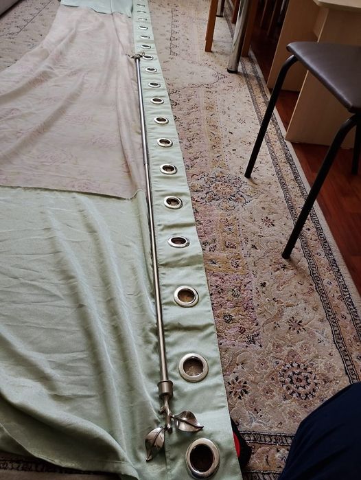 Продам Шторы с гардином (карниз)