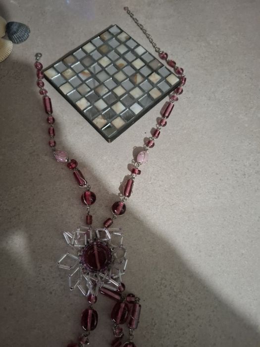 Colierroz sticla de murano millefiori reglabil Italia 48 cm