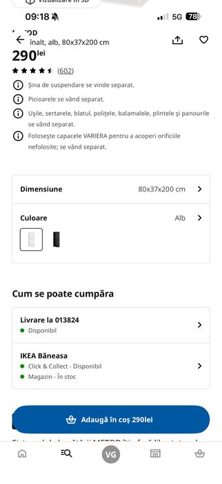 Corp inalt IKEA Metod