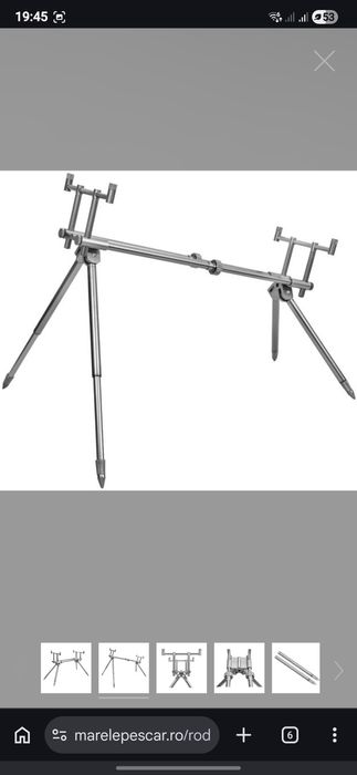 Rod Pod Aluminiu Delphin RPX Stalk Silver, 2 Posturi
