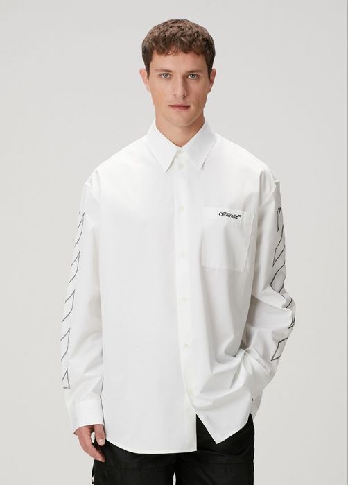 Мъжка бяла риза Off White