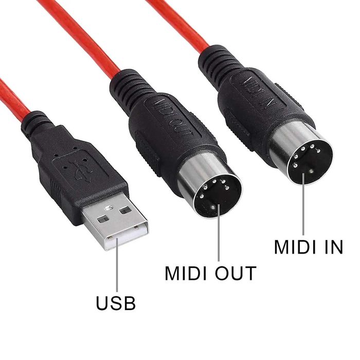 Cablu adaptor USB la MIDI IN - OUT tastatura muzicala, orga MAC WIN 10