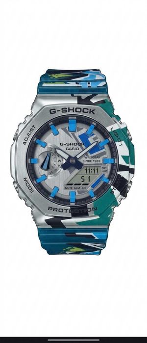 Ceas Sport Barbati Casio g shock GM 2100  Metal SPIRIT BLUE Edition .Nou, Garantie 2 ani