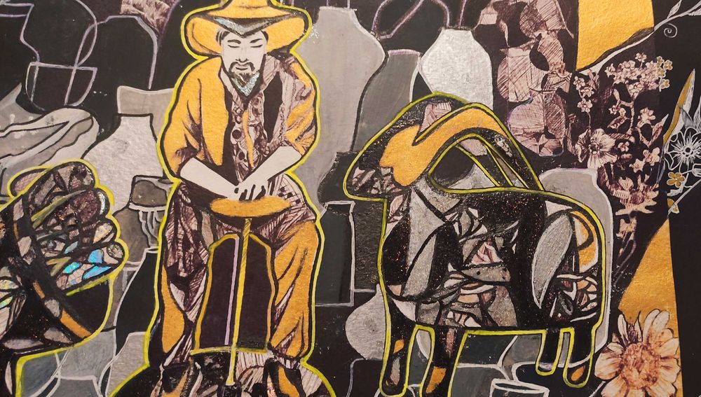 Светящаяся в темноте интерьерная картина, авторская ручная  работа