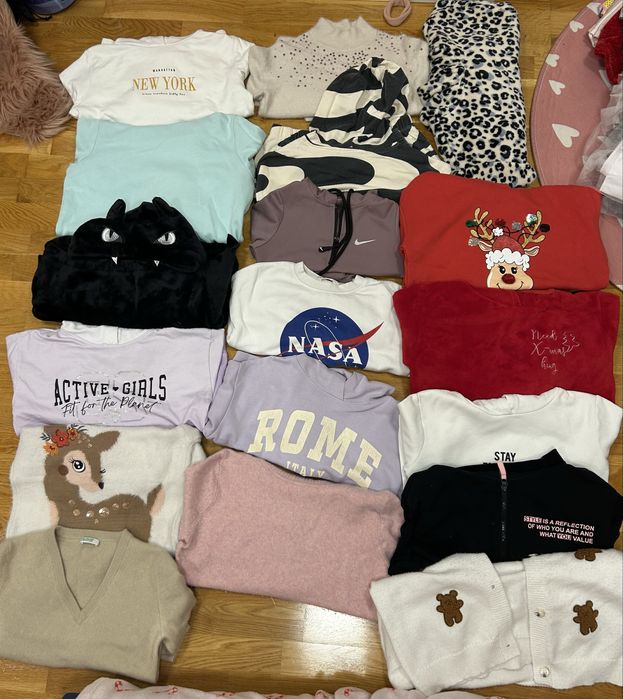 Пуловери и суичъри 18 бр.,размер 146-152 момичешки