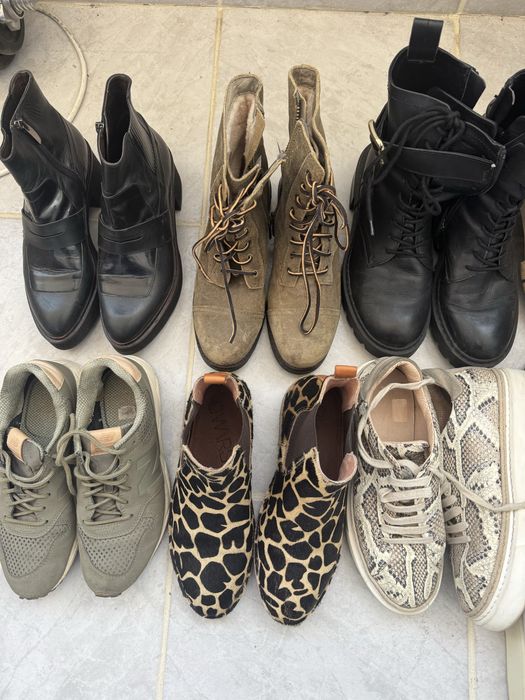 Боти, сникърси Tommy, Zara, UGG, Woden, NB животински принт