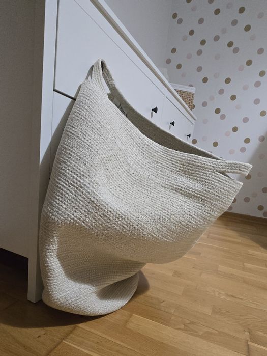 Кош за пране от юта HM, идея за декорация, детсщи играчки, саксия