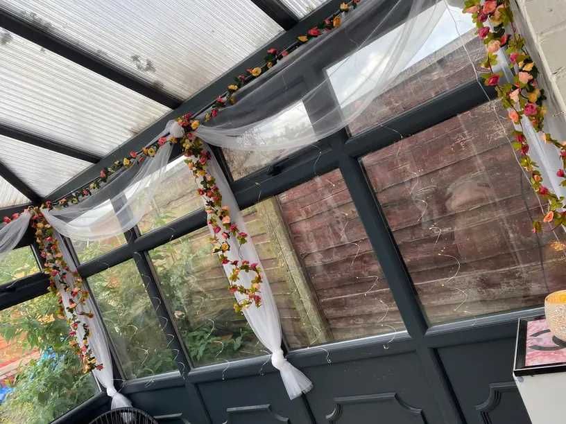 Perdea luminoasă alb rece 3x3m cu 300 LED – decor elegant