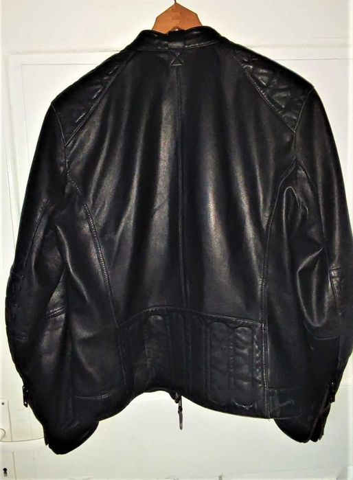 Geaca piele originala - Hugo Boss biker style.