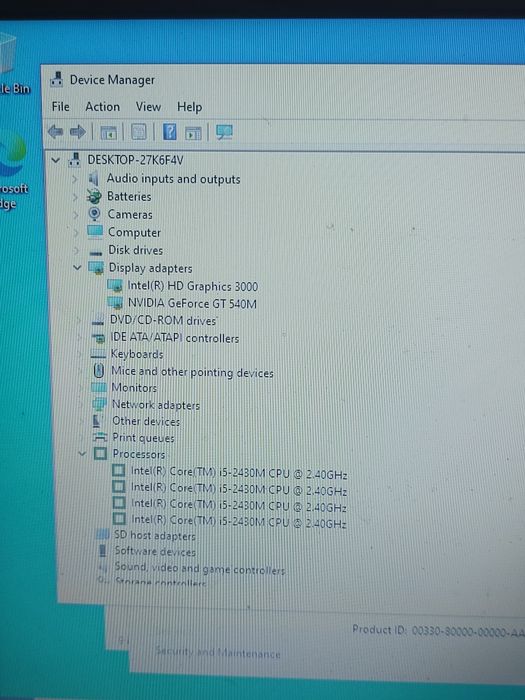 Laptop Gaming Acer 5755G - i5-2430m/ 6Gb/ 128gb SSD/ Video GT 540M 2Gb