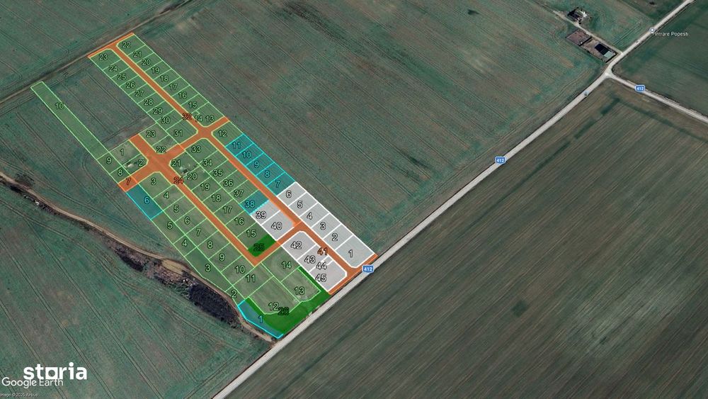 Loturi premium 1000 mp zona Frumușani – lângă pădure, drum județean. - Vedere 5
