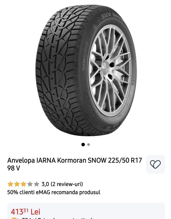 Vând 4 anvelope Kormoran