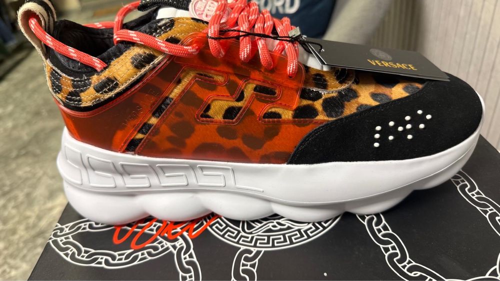 Versace Chain Reaction sneakers leopard